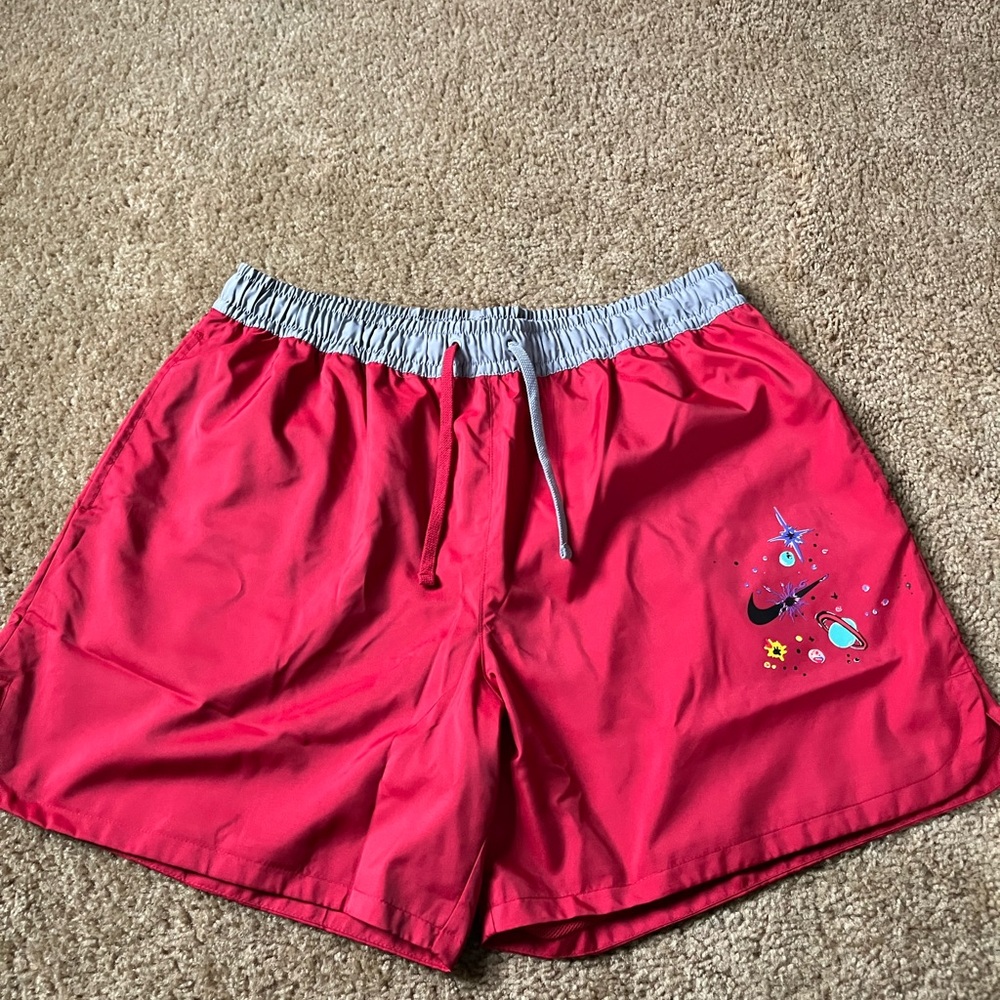 Nike Red and Gray Athletic Shorts